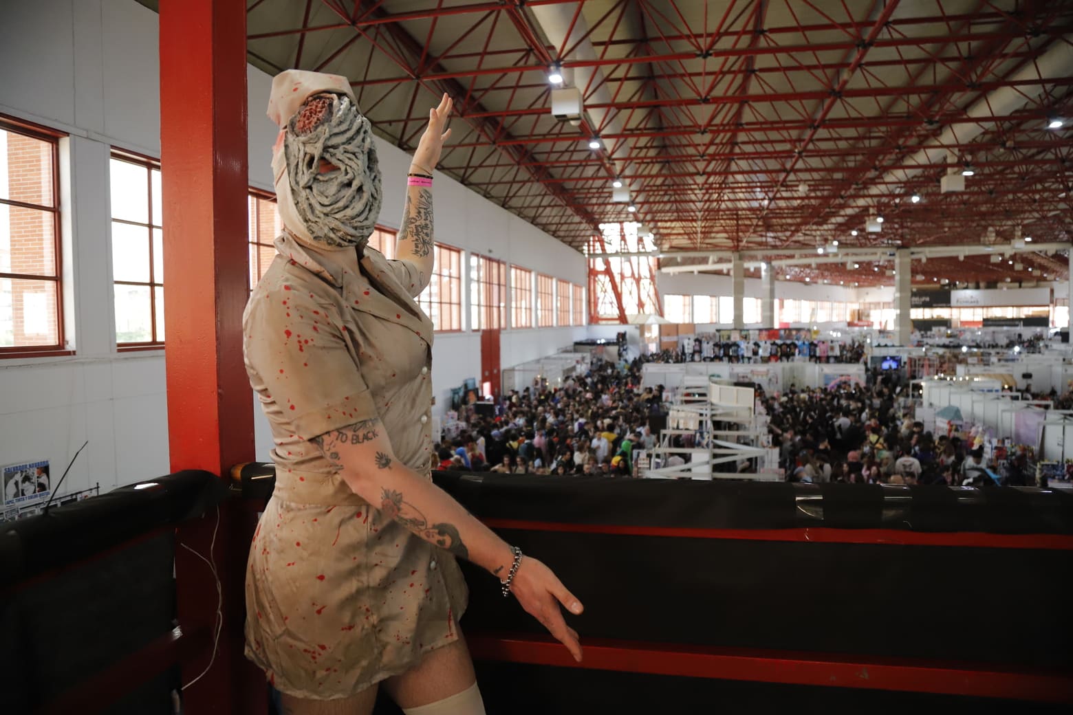 Vista del pabellón principal durante el festival