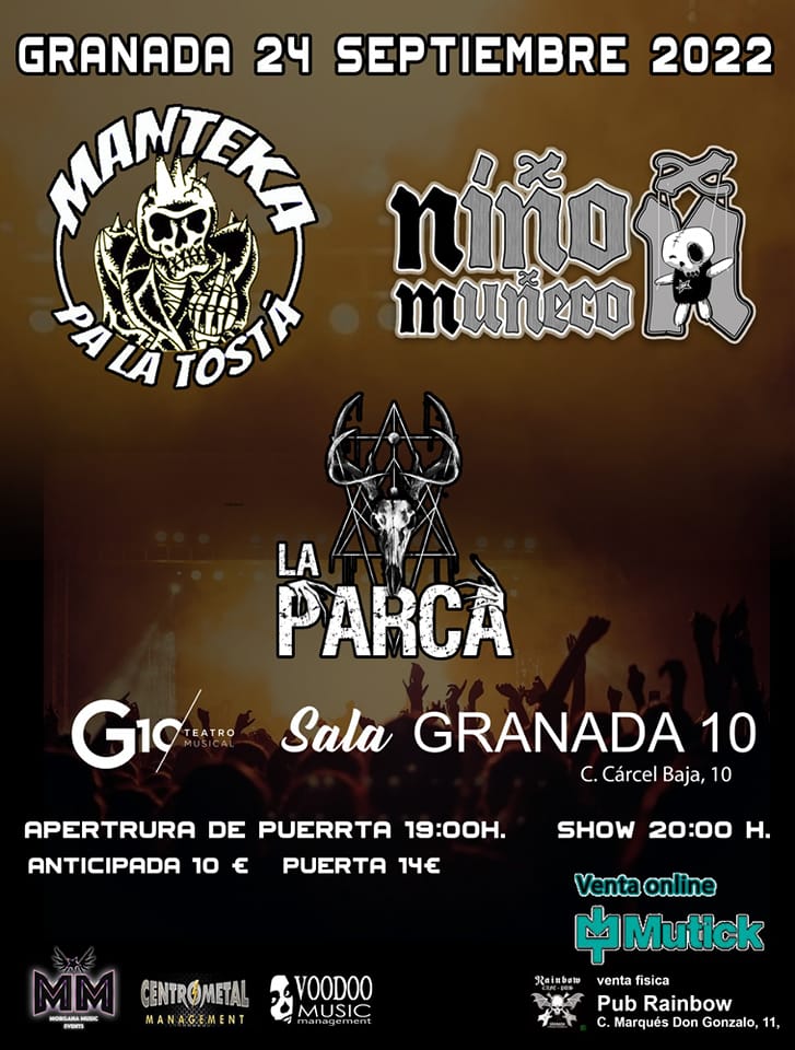 Cartel de concierto Manteka