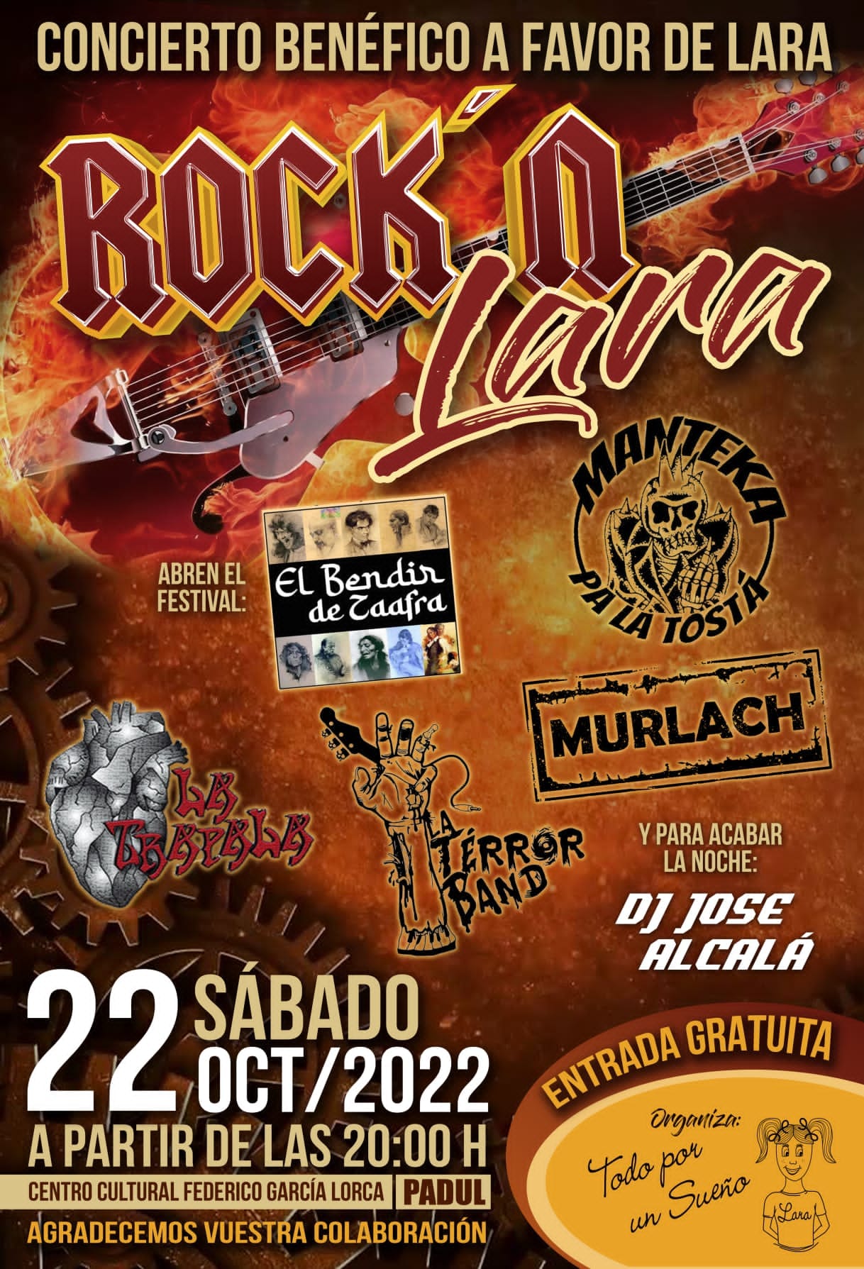 Cartel de concierto Manteka